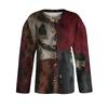 Women's Fashion Printed Long Sleeve Knitted Cardigan Button Down Jacket
