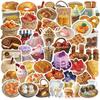 50Pcs/Set 3D Delicious Food . Afternoon Tea Dessert Stickers DIY Fashion Waterproof Doodle Decals Stickers (2 Styles)