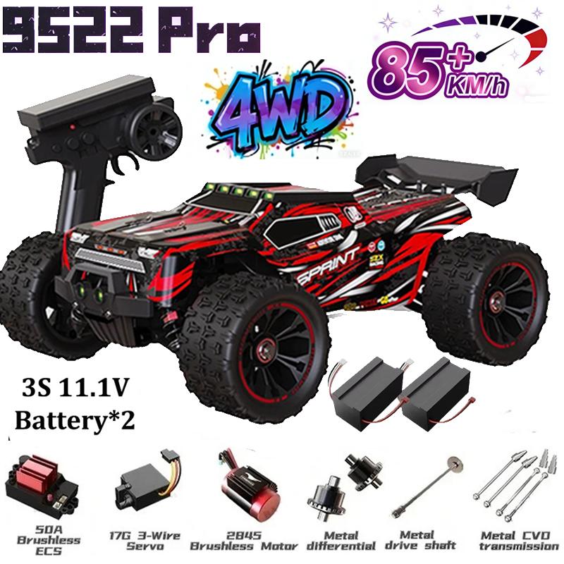 WLtoys 9522 Pro 1:16 4WD Бесколлекторная Профессиональная Гоночная Машина 85 км/ч Пульт Дистанционного Управления Внедорожный Дрифт RC Машина для Дороги И Внедорожья