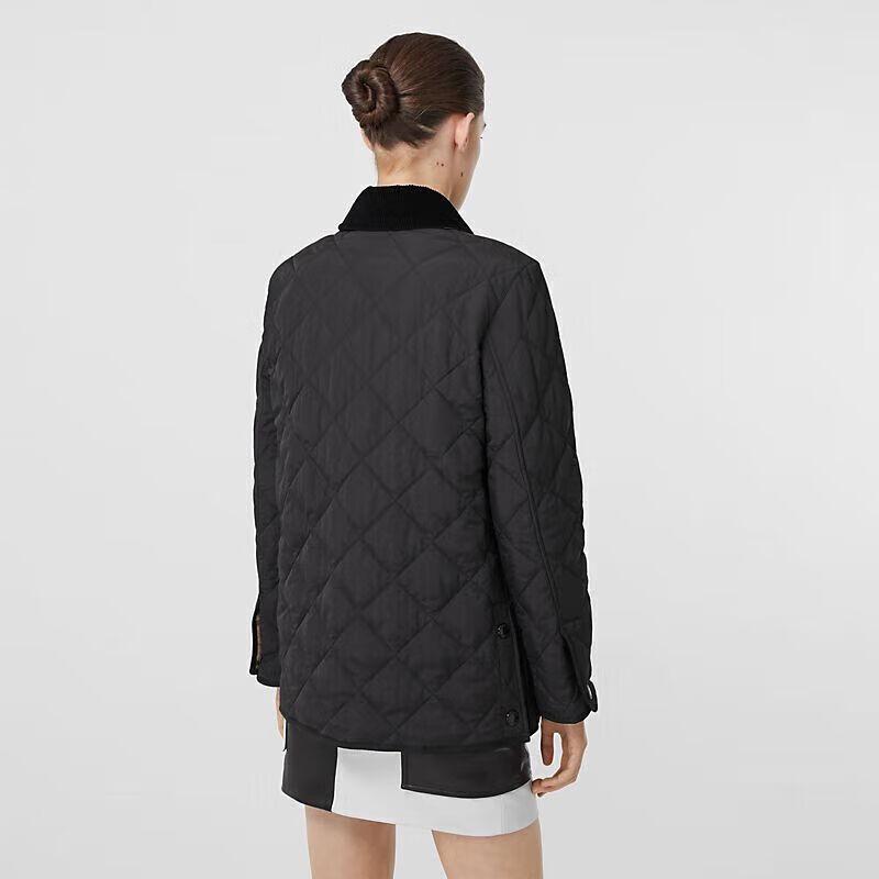 Burberry Женская терморегулирующая куртка-парка с ромбовидной стежкой и бриллиантами