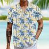 Мужская повседневная свободная рубашка с короткими рукавами, модная рубашка с принтом, топ