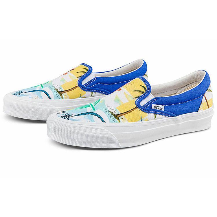 Vans Кроссовки унисекс без шнуровки OG Classic Slip-On Spring Brick синие VN0A32QNB4V