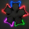 LED Light Cat Ear Hair Hoop Plastic Headband with Anti-Slip Design Men Women Bar Nightclub Hairband Hair Accessory