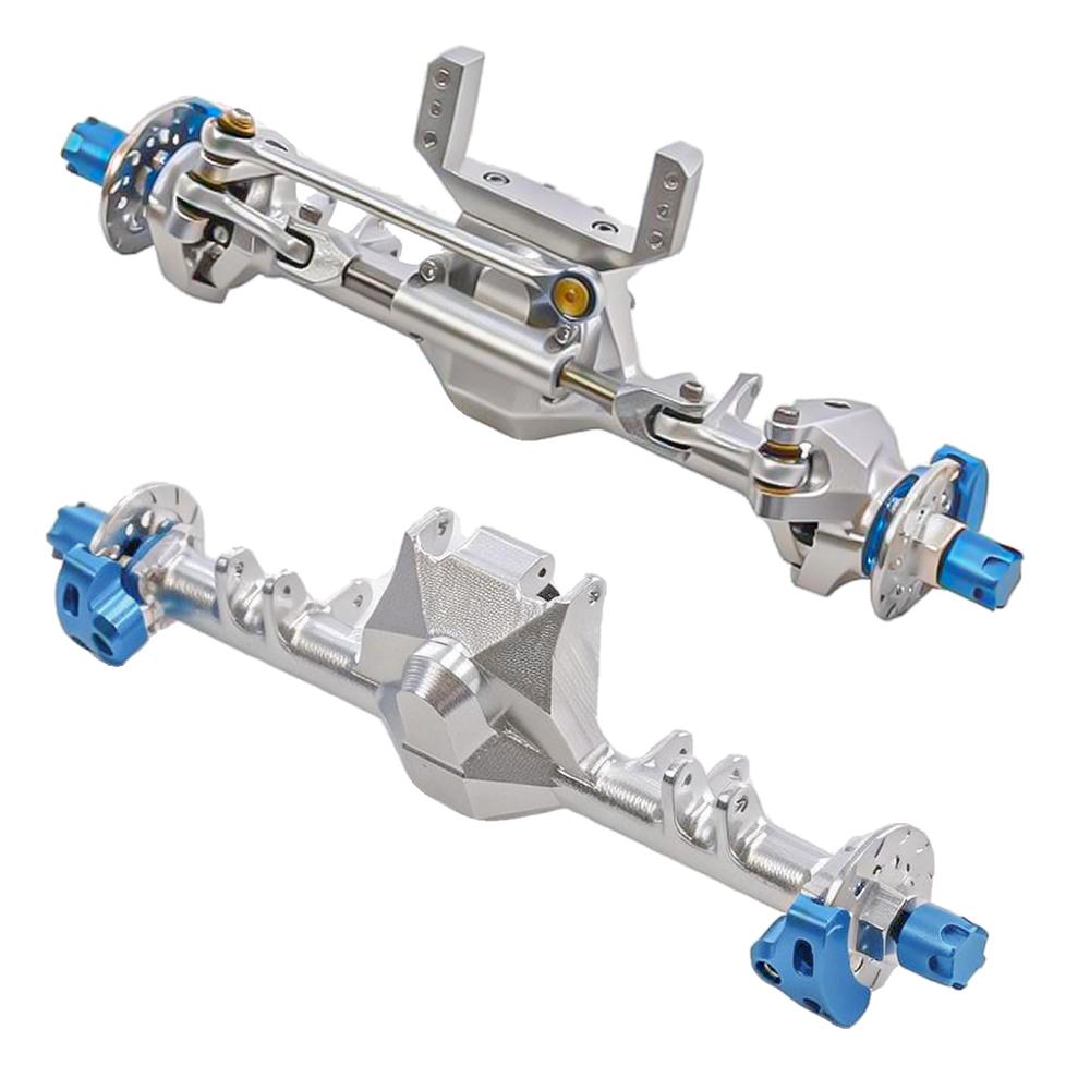 1/24 SCX24 Aluminum Front Rear Straight Axle With Hydraulic Steering Link for SCX24 Deadbolt 90081 C10 JEEP Gladiator