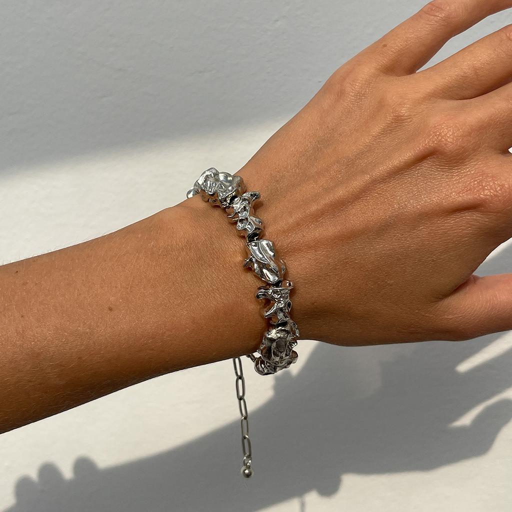 Exaggerated Sense Pleated Metal Wind Choker Simple Lava Irregular Collar Set Personalised Niche Design Trend Necklace Set for Women