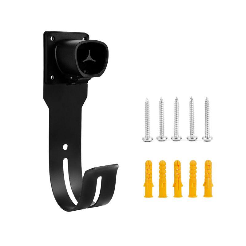 AW-EV Holder Wall Mount Dock & J-Hook For Tesla Model X/Y/3/S, EV Charging Cord Hanger For NACS Connector
