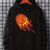 Мужская толстовка с капюшоном и принтом на шнурке