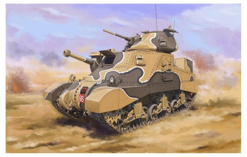 I Love Kit Британский средний танк M3 Grant Пластиковая модель ILK63535 1/35 (Формованный цвет)