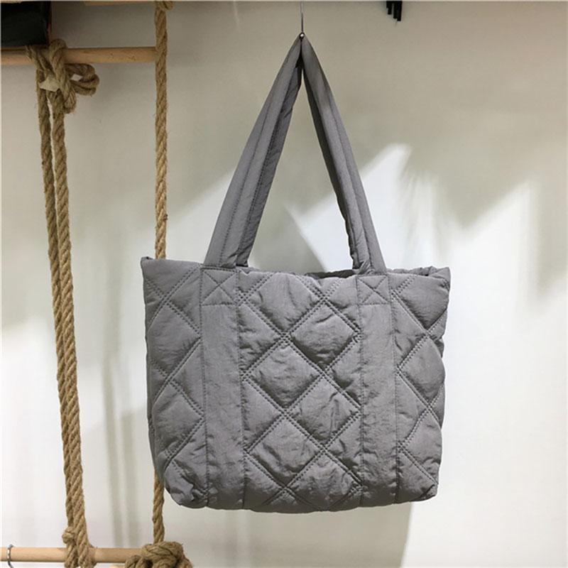 Осенне-зимняя модная новая клетчатая сумка-тоут, мягкая, утолщенная, большая вместительная сумка для покупок, женская, простая, универсальная, сумка для поездок на работу, через плечо