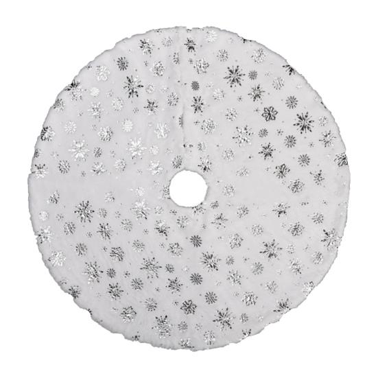 Искусственный мех юбка для рождественской елки Белая пушистая юбка для рождественской елки Толстый мягкий плюшевый коврик для зимних праздников Рождественское украшение для вечеринки