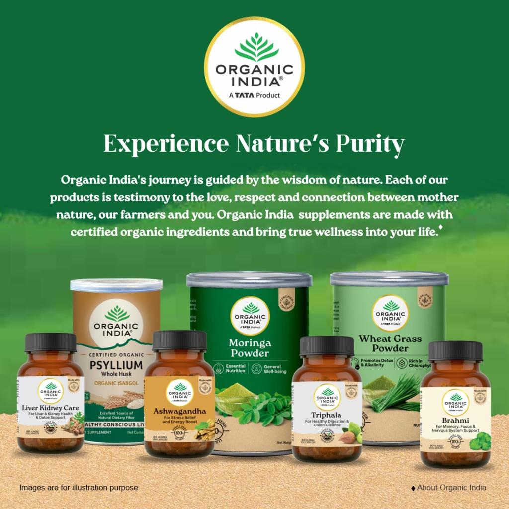 ORGANIC INDIA Порошок Трифала 100 г x Упаковка из 4 штук Детоксифицирующая Смесь для Здоровья Пищеварения для Ежедневного Применения