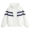 Li Ning Color Block Zipper Hooded Casual Loose Sports Windbreaker Men Outerwear Off-White Deep-Navy AFDV701-4