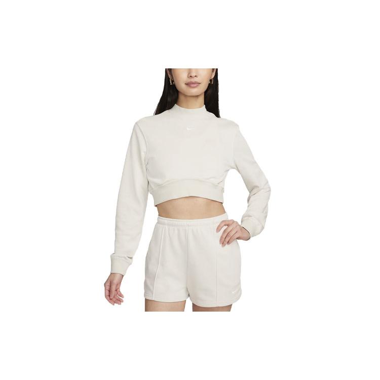Новые кроп-топы Nike женские бежевые FN2477-104