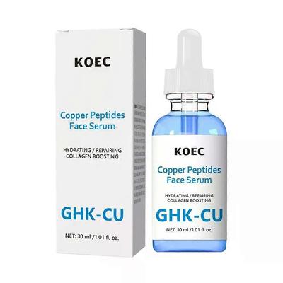 Сыворотка для лица с медными пептидами GHK-CU и гиалуроновой кислотой - Антивозрастная сыворотка, стимулирующая выработку коллагена, для восстановления, увлажнения, повышения упругости и укрепления барьера кожи