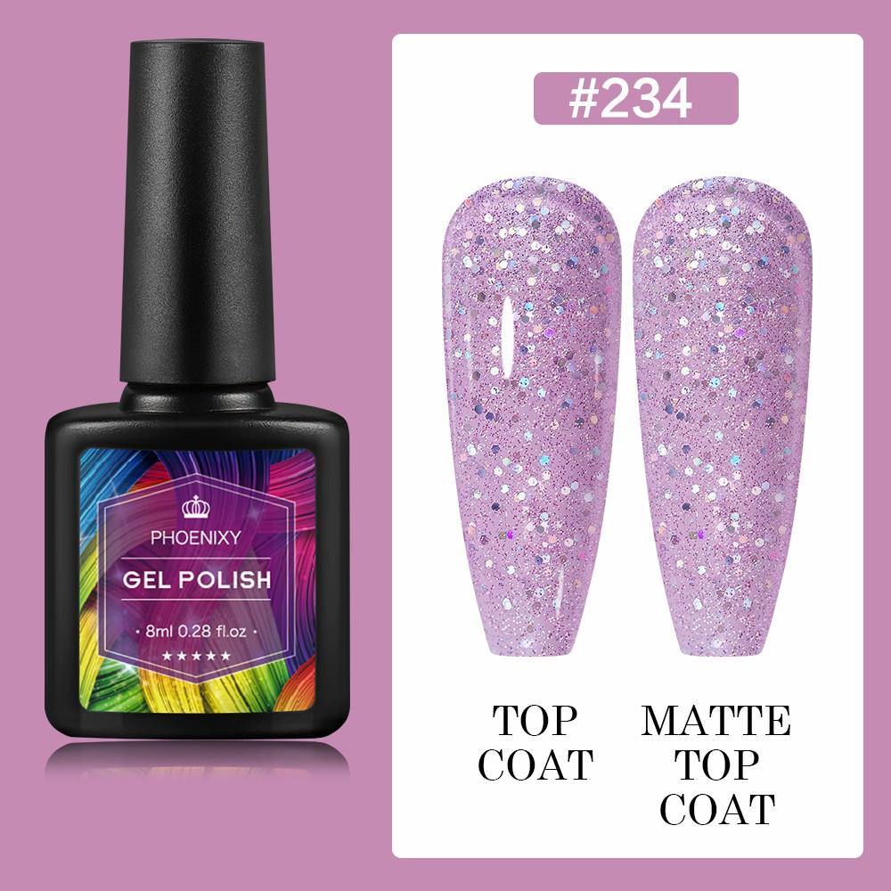 PHOENIXY 8 мл гель-лак для ногтей, полуперманентный гель, блестящий гель, отмачиваемый блестящий стартовый набор, маникюрный набор для маникюрного салона