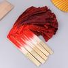 10-50Cm Length Adult Imitation Silk Dance Fan Double Sided Gradient Red Color Dancer Practice Dance Props Chinese Folk Dance Fan