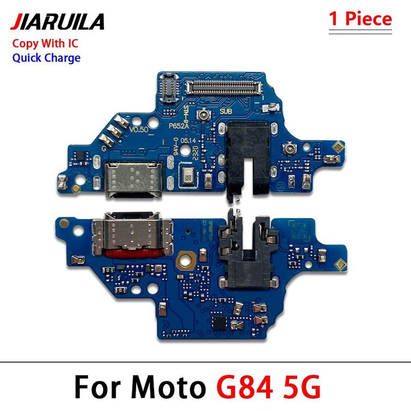 USB Dock Connector Charging Port Flex Cable For Moto G04 G14 G24 G34 G54 G53 G84 5G G13 G22 G23 Charger Board With Mic Module