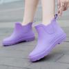 Women's 2025 Fashion Candy Color Rain Boots - Lightweight, Short Tube, Outdoor Rubber Shoes