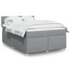 Maison Exclusive - Sommier À Lattes De Lit Avec Matelas Gris Clair 140x190cm Tissu