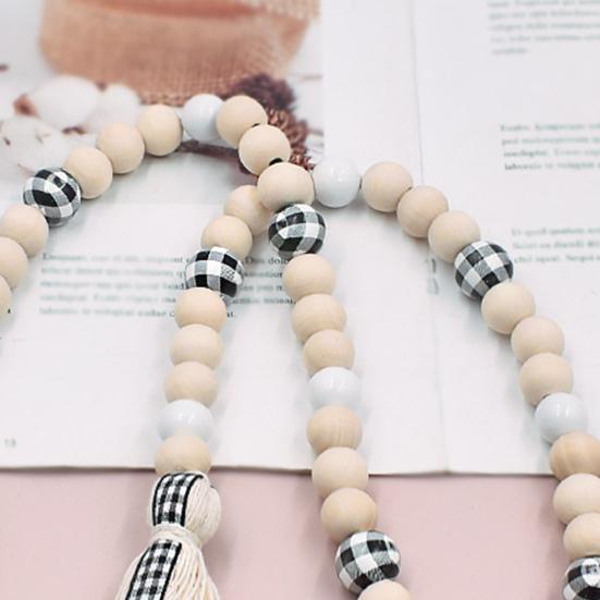 Wooden Beads String Vintage Rustic Durable Decorative Portable Fashionable Prayer Beads for Living Room