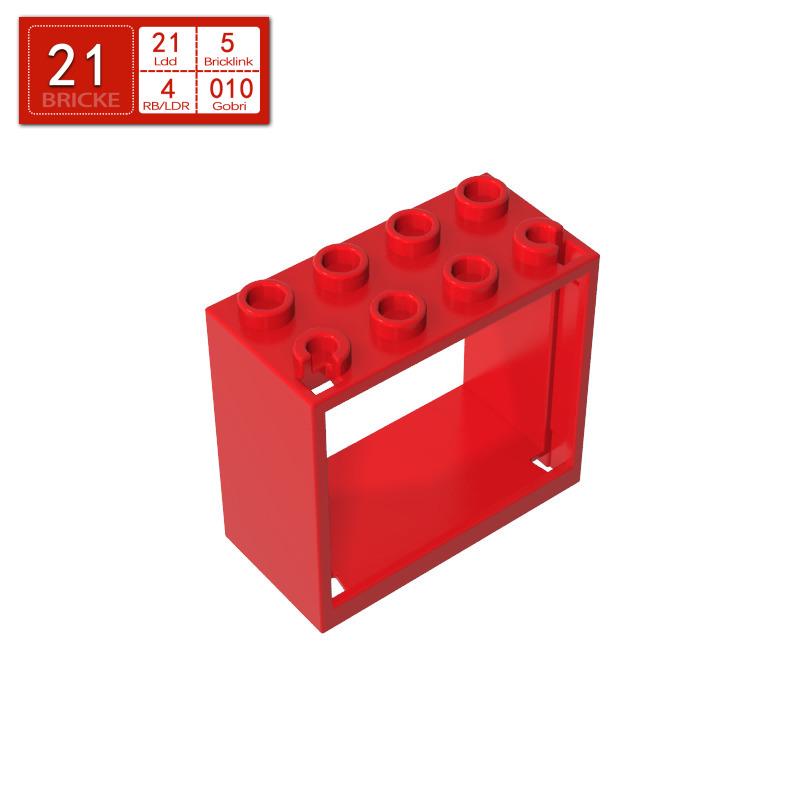 BRICKE 2x4x3 Window Frame, Compatible with LEGO 60598/4132 Educational DIY Building Blocks