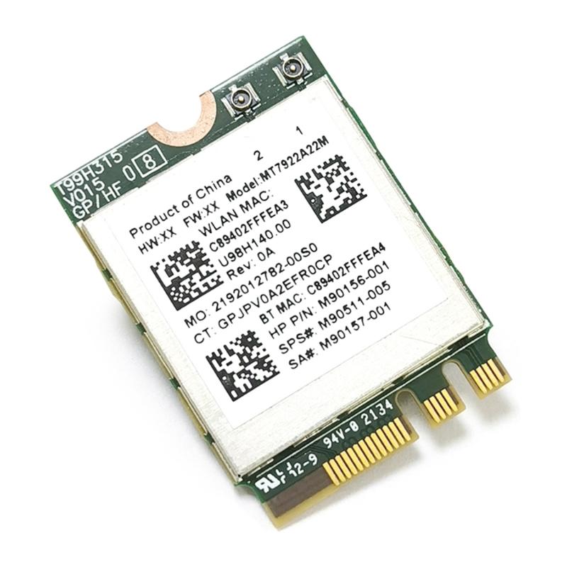 LAN Card Used for k- Wi-Fi 6E MT7922 2400Mbps - Wireless  Card Bulit in - IPEX MHF4 Antennas Tested