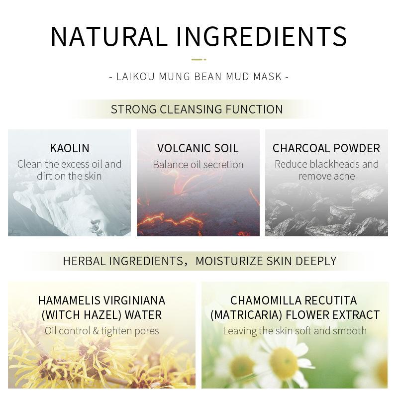 5 шт./10 шт. Маска из пасты бобов мунг, очищающая маска для лица, грязь для удаления черных точек и закрытия рта