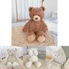 Очаровательная плюшевая игрушка-мишка в форме сердца для успокаивающего комфорта, 16,5 дюймов в высоту, с длинным пушистым коричневым мехом