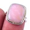 Natural Pink Opal Gemstone Handmade 925 Solid Sterling Silver Ring Size 6 l5A07