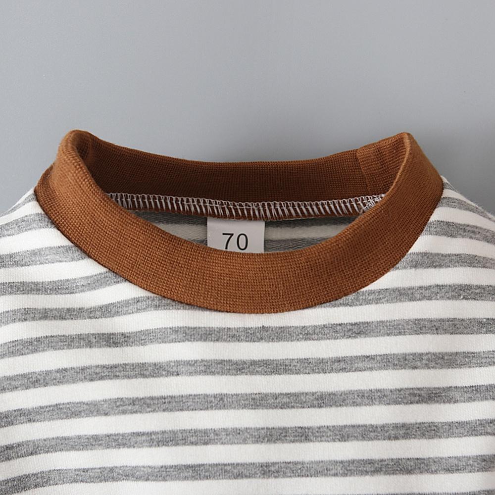 Полосатый комбинезон с длинными рукавами для новорожденных мальчиков и девочек, комбинезон, одежда для детей 0-24 месяцев