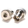 Bnc Female Jack To Sma Male Plug Coax Straight Connector Adapter Nickel