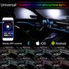 RGB LED Автомобильный Интерьер Неоновая Электролюминесцентная Лента Управление через Bluetooth Приложение на Телефоне Освещение Салона