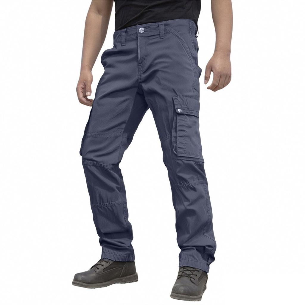 Men's Casual Pants, Straight Work Pants, Men's Multi-pocket Long Pants