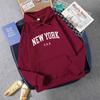 Men Women New York U.S.A City Hoodies Fashion Letter Printed Graphic Sweatshirts Loose Casual Harajuku Hooded Pullover Sportwear