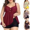 Summer Bikini Tankini Swimsuits Women One Piece Swimsuit Plus Size Sexy Halter Skirt Shorts Female Bathing Suit Beachwear