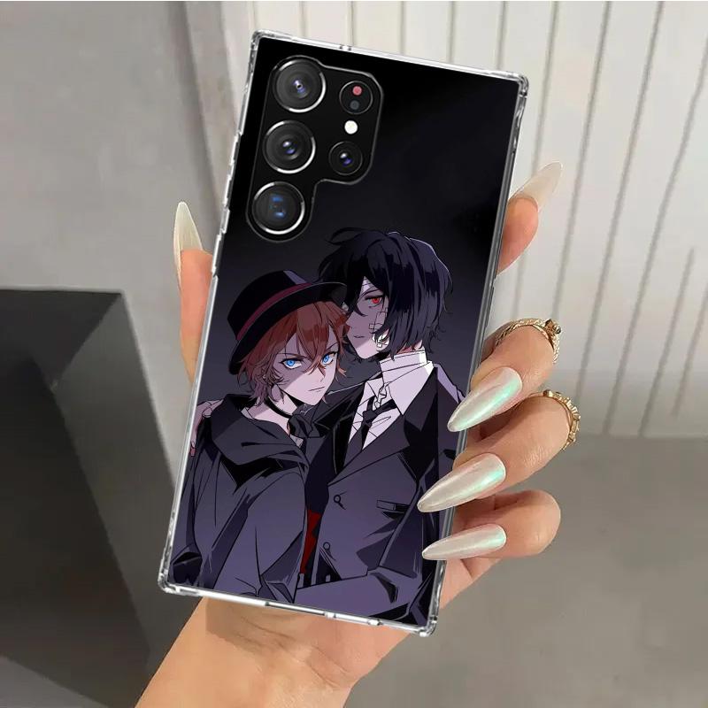 Чехол для телефона Bungo Stray Dogs Double Black для Samsung Galaxy S25 S24 S23 Ultra S22 S21 Plus S20 FE S10 + S10E S25U Мягкая печать Она