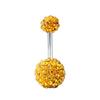 1Pcs Crystal Ball Belly Button Rings Stainless Steel Zircon Navel Piercing Belly