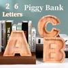 26 букв, английская копилка, деревянная коробка для экономии денег, банка для хранения монет, настольный орнамент, домашний декор, поделки, рождественский подарок