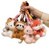 Rabbit Duck Panda Sloth Keychain Elephant Dinosaur Stuffed Capybara Doll  Christmas Gift