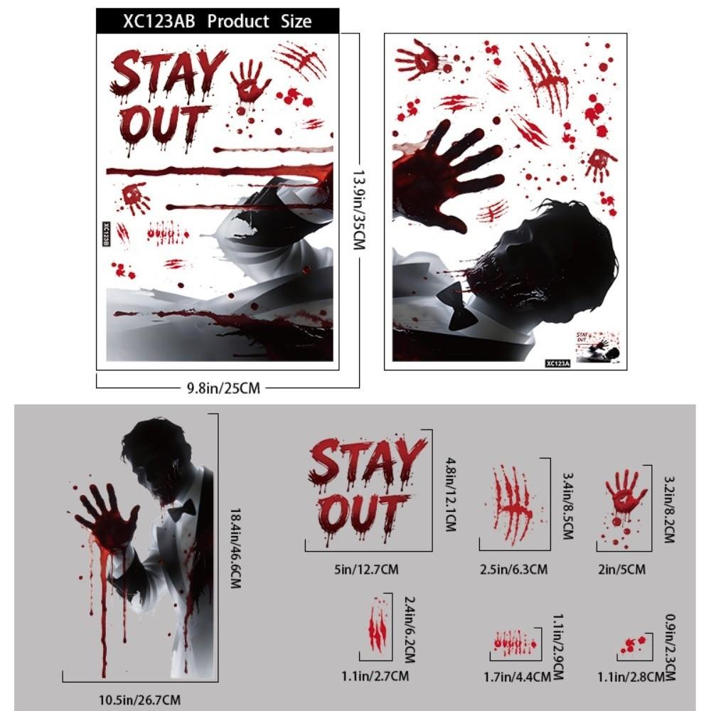 Ghost Claws Scary Ghost Window Sticker Spooky Party Door Stickers Party Supplies