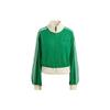 Originals Trefoil Embroidered Logo Stripe Color Block Zip-Up Sports Jacket Women Jacket Green IB2025