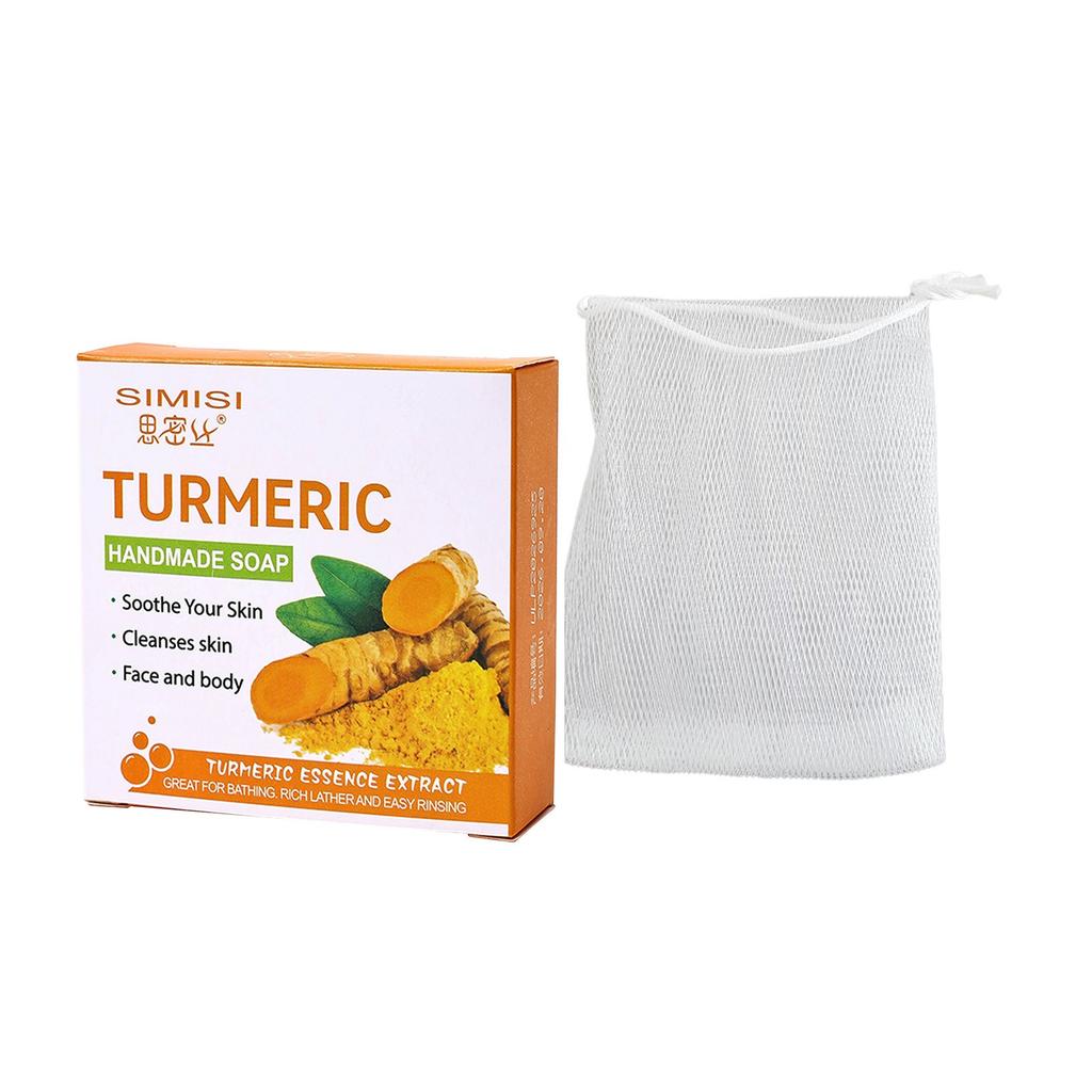 Мыло с маслом куркумы и имбиря, мыло ручной работы, очищающее и увлажняющее 80 г мыла