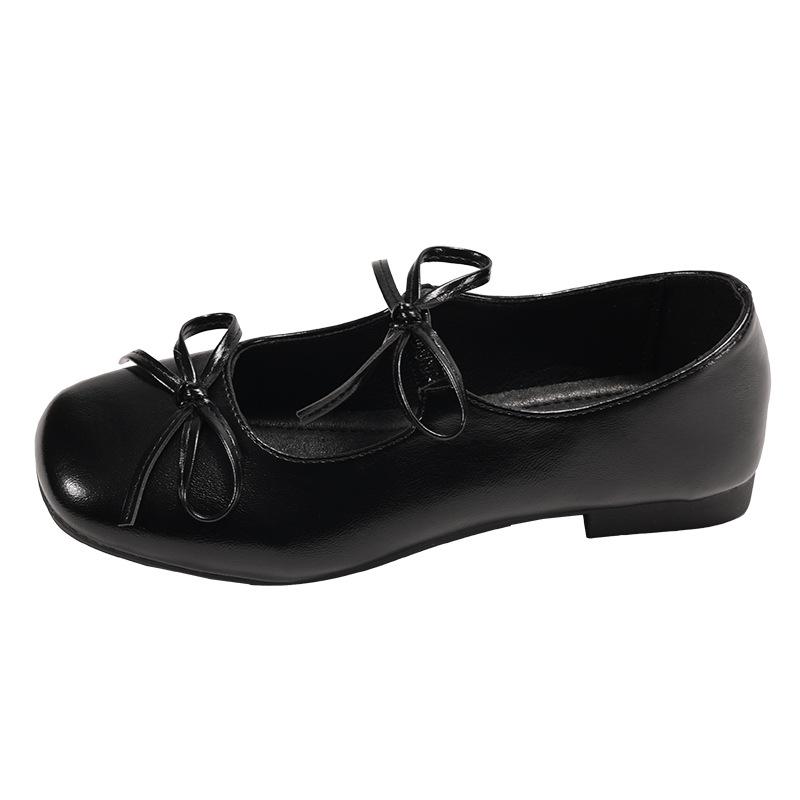 Модные темпераментные туфли на плоской подошве с бантом, женские, новинка весны 2025 года, с юбкой, мягкие однотонные туфли Мэри Джейн