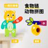 Wooden Food Chain Puzzle Animal Building Block Early Education Children Three-Dimensional Puzzle Intellectual Toy