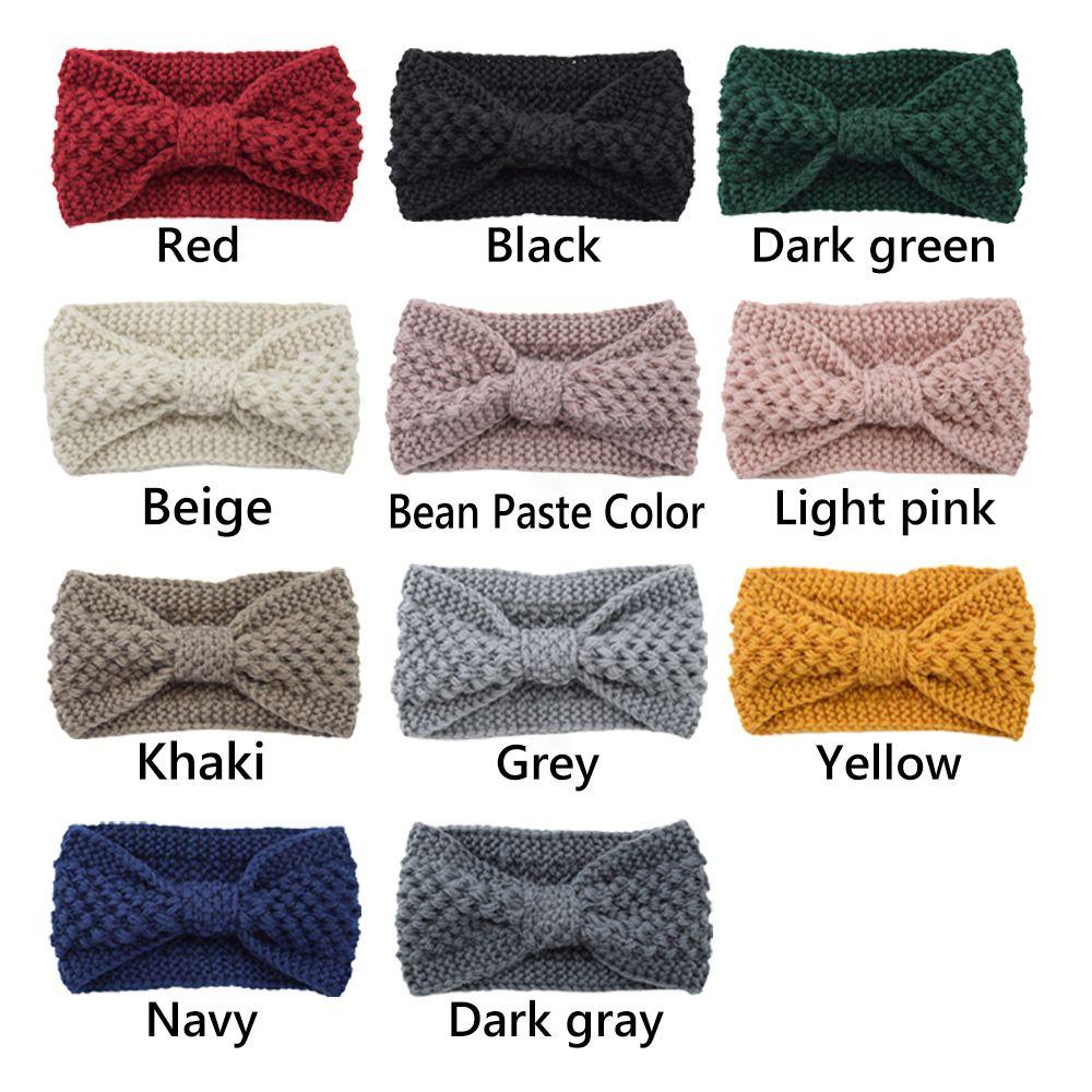 Аксессуары Эластичные повязки на голову для женщин Вязаные повязки на голову Повязка для ушей Крючком Грелка для ушей