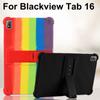 Silicone Anti-fall Case for Blackview Tab 16 Soft Drop Resistance Cover BlackviewTab16 Protective Casing Stand Holder