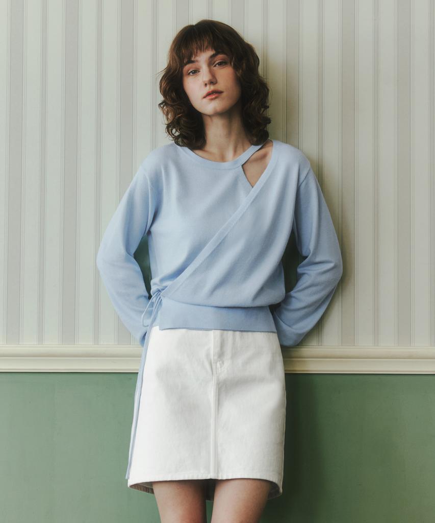 ZEROSTREET [2 Types][8 Colors] Wool Blending Wrap Sweater