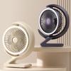 Crescent Shape Personal Air Circulator LED Light Table Cooling Fan Portable Fan  Home Office