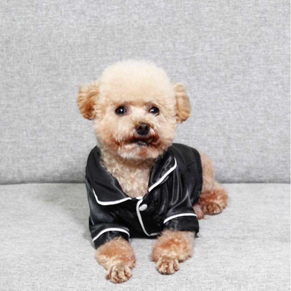 Мягкая собачья рубашка XS/L Одежда для кошек Модная пижама из шелка для питомцев Для дома