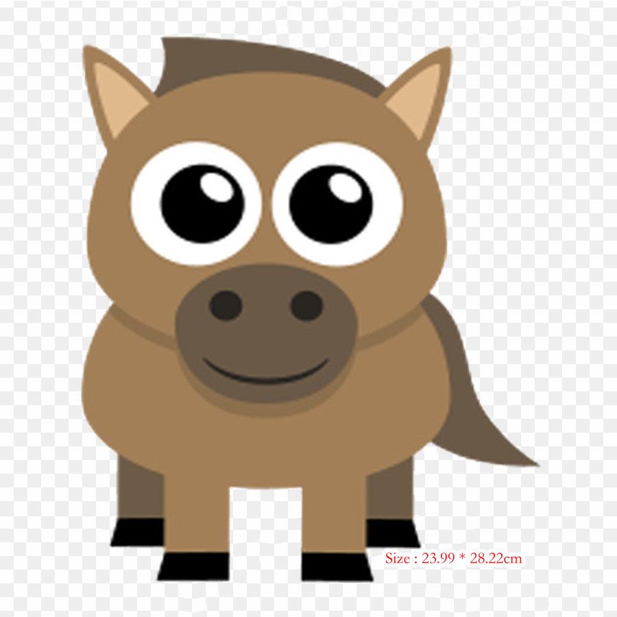 Donkey Clip Art Iron On Heat Transfer Printing Vinyl Patches Sticker for Clothes DIY Appliques Washable Patches